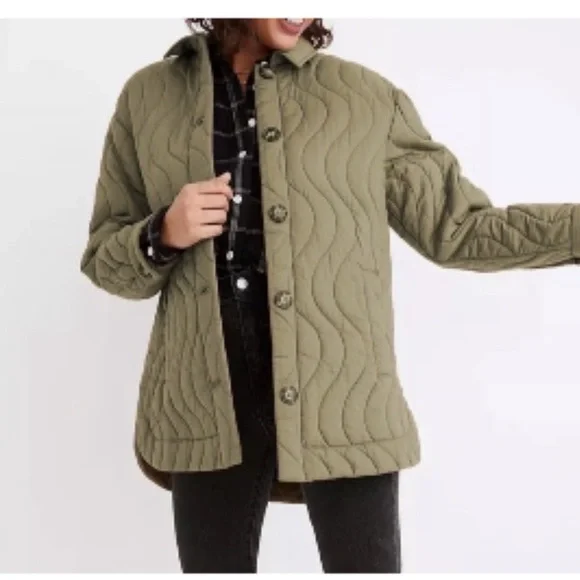 Madewell Jackets Coats Madewell Quilted Belrose Shirtjacket - Main Image